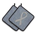 thumbnail image 1 of Carolines Treasures AN1210PTHD Clear Ribbon for Lung Cancer Awareness Pair of Pot Holders  7.5HX7.5W multicolor, 1 of 3