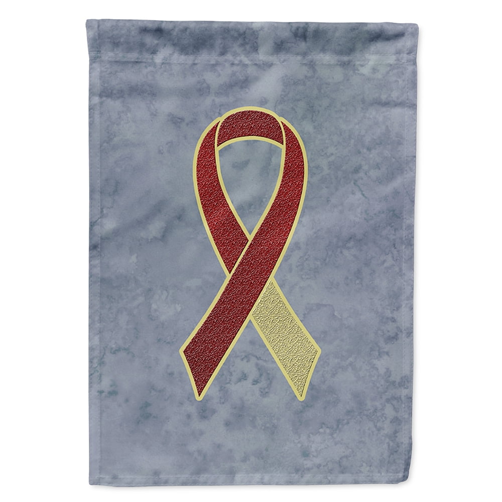 Burgundy and Ivory Ribbon for Head and Neck Cancer Awareness Flag ...