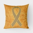 thumbnail image 1 of Carolines Treasures AN1219PW1818 Peach Ribbon for Uterine Cancer Awareness   Canvas Fabric Decorative Pillow  18H x18W, 1 of 1