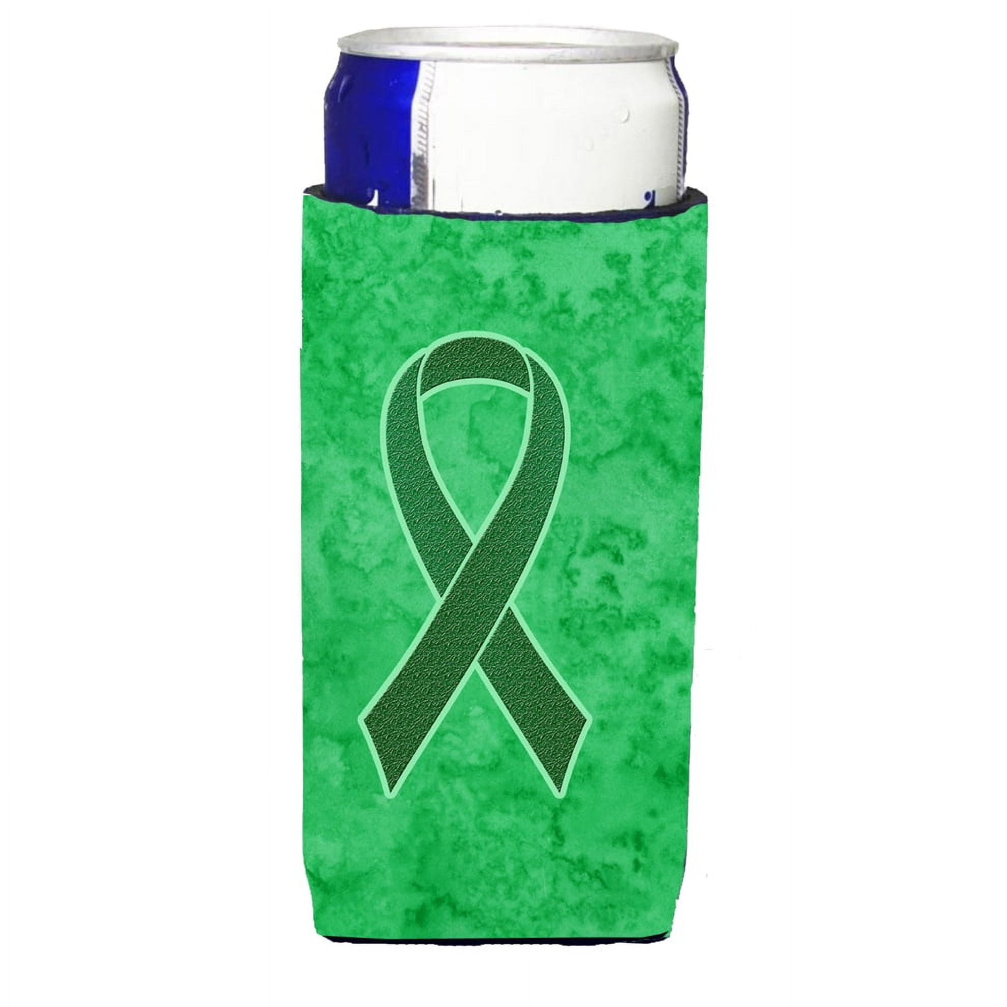 Glittering Emerald Green Cancer Ribbon (Liver)