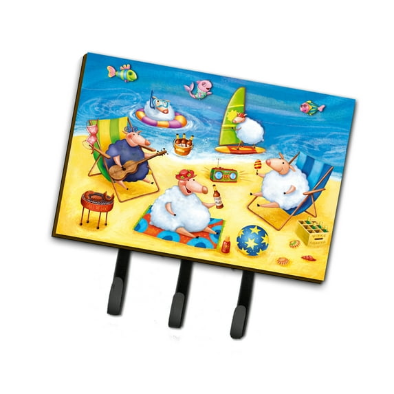 Carolines Treasures APH0081TH68 Party Pigs on the Beach Leash or Key Holder Triple multicolor