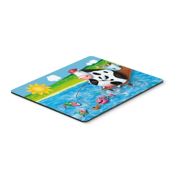 Carolines Treasures APH0085MP Cow Fishing off of a Pier Mouse Pad Hot Pad or Trivet Large multicolor