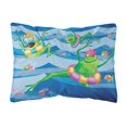 thumbnail image 1 of Carolines Treasures APH0089PW1216 Frogs Swimming Fabric Decorative Pillow  12H x16W multicolor, 1 of 3
