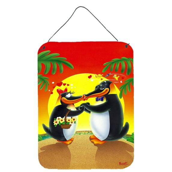 Carolines Treasures APH0245DS1216 In Love Valentines Day Penguins Wall or Door Hanging Prints 12x16 multicolor