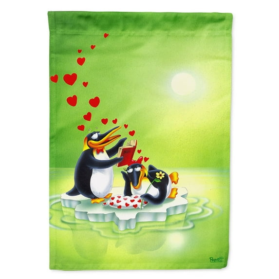 Carolines Treasures APH0246GF My Love Song Penguins Flag Garden Size  Small multicolor