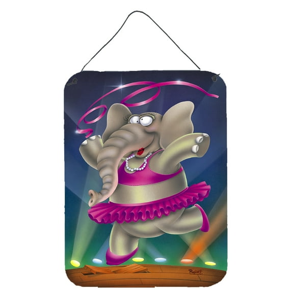 Carolines Treasures APH0249DS1216 Elephant Ballerina Wall or Door Hanging Prints 12x16 multicolor