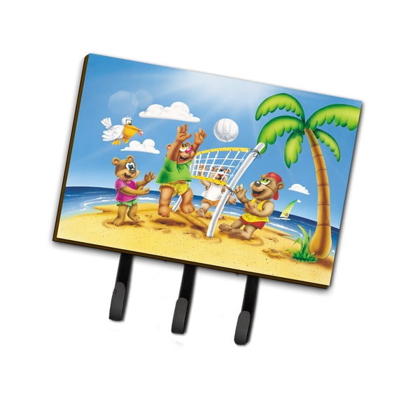 Carolines Treasures APH0373TH68 Bears Playing Volleyball Leash or Key Holder Triple multicolor