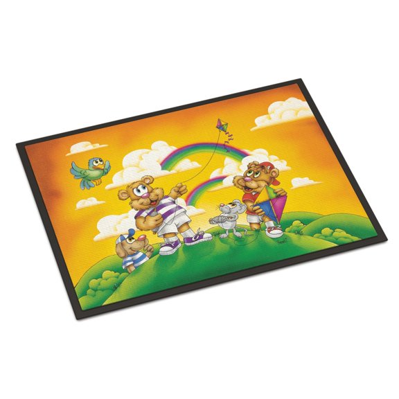 Bears Flying a Kite Door Mat