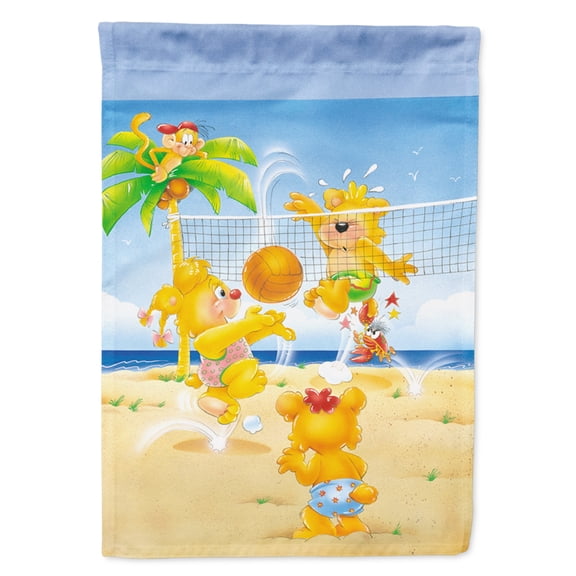 Bears playing Volleyball Garden Flag