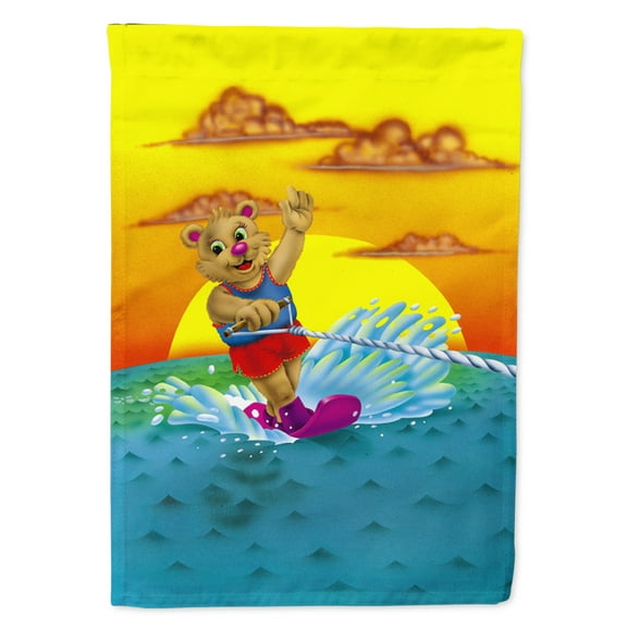 Carolines Treasures APH0415GF Teddy Bear Water Skiing Flag Garden Size Small multicolor