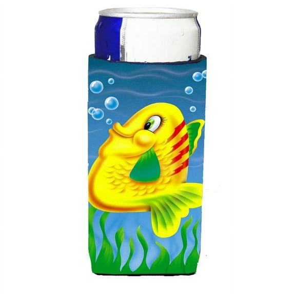 Carolines Treasures APH0527MUK Yellow Fish Michelob Ultra beverage insulators for slim cans Slim Can multicolor