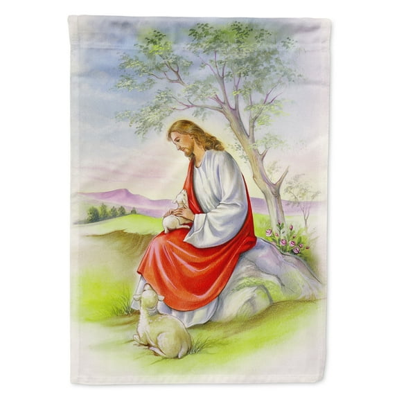 Carolines Treasures APH0920GF Jesus with Lamb Flag Garden Size  Small multicolor