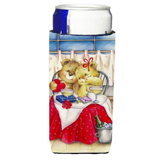 Carolines Treasures APH0926MUK Teddy Bears In Love Valentines Day Michelob Ultra beverage insulators for slim cans Slim