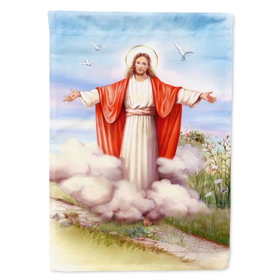 Carolines Treasures APH3420GF Easter Jesus is Risen Flag Garden Size  Small multicolor