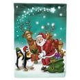 thumbnail image 1 of Carolines Treasures APH3872GF Santa Claus Christmas with the penguins Flag Garden Size  Small multicolor, 1 of 3