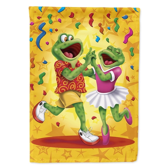 Carolines Treasures APH3874CHF Frog Swing Dancing Flag Canvas House Size