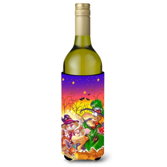 Carolines Treasures APH5129LITERK Witch Voodoo Scarecrow Halloween Wine Bottle Beverage Insulator Hugger Wine Bottle