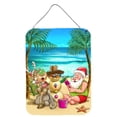 thumbnail image 1 of Beach Christmas Santa Claus and Sandman Wall or Door Hanging Prints, 1 of 2