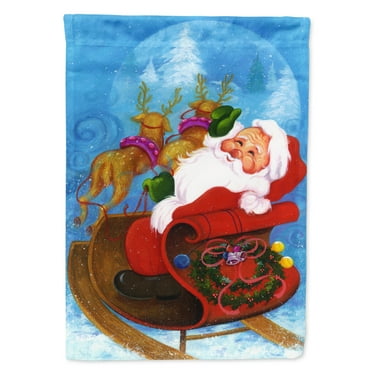 Carolines Treasures APH5775CHF Christmas Santa Claus Good Night Flag Canvas House Size  Large multicolor
