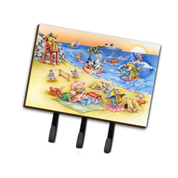 Carolines Treasures APH6822TH68 Animals Swimming at the Beach Leash or Key Holder Triple multicolor