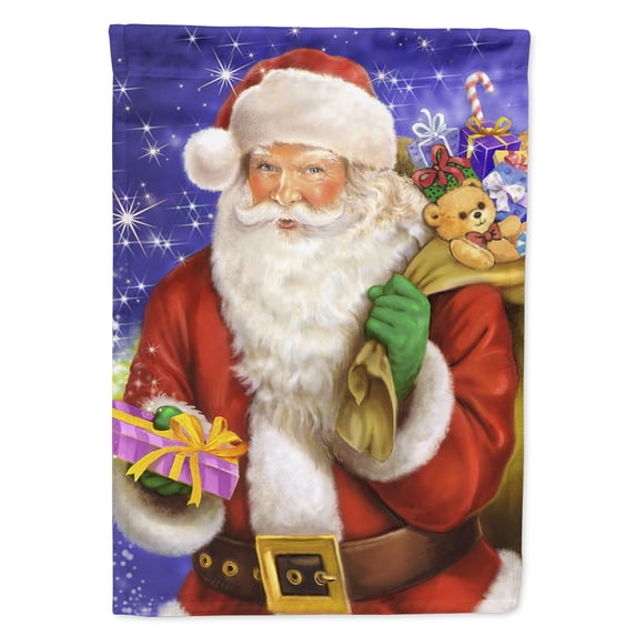 Carolines Treasures APH7595CHF Christmas Santa Claus Ready to Work Flag Canvas House Size Large multicolor