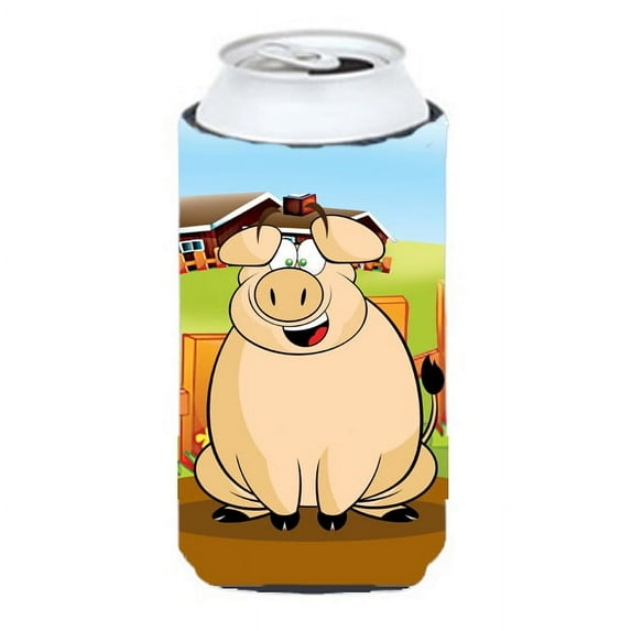 Carolines Treasures APH7635TBC The Pig Tall Boy beverage Insulator Hugger  Tall Boy multicolor