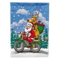 thumbnail image 1 of Carolines Treasures APH8996GF Christmas Santa Claus on a Motorcycle Flag Garden Size  Small multicolor, 1 of 3