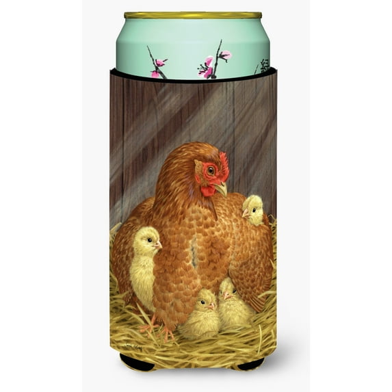 Carolines Treasures ASA2011TBC My Little Chickadees with Hen Chicken Tall Boy Beverage Insulator Hugger Tall Boy