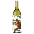 thumbnail image 1 of Carolines Treasures ASA2014LITERK Red Squirrel and Cottage Wine Bottle Beverage Insulator Hugger  Wine Bottle multicolor, 1 of 1