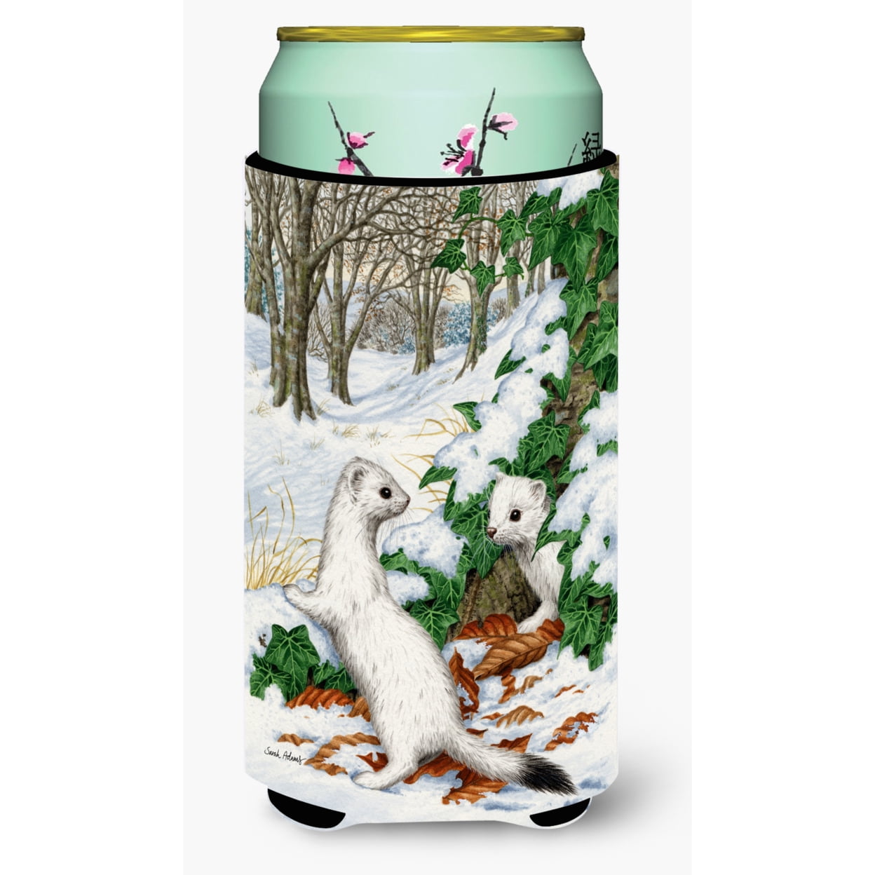 Addobbo Natalizio In Ceramica Con Donnola – Decorazione Per Albero Di Natale Rotonda Multicolore 7 Cm - 4