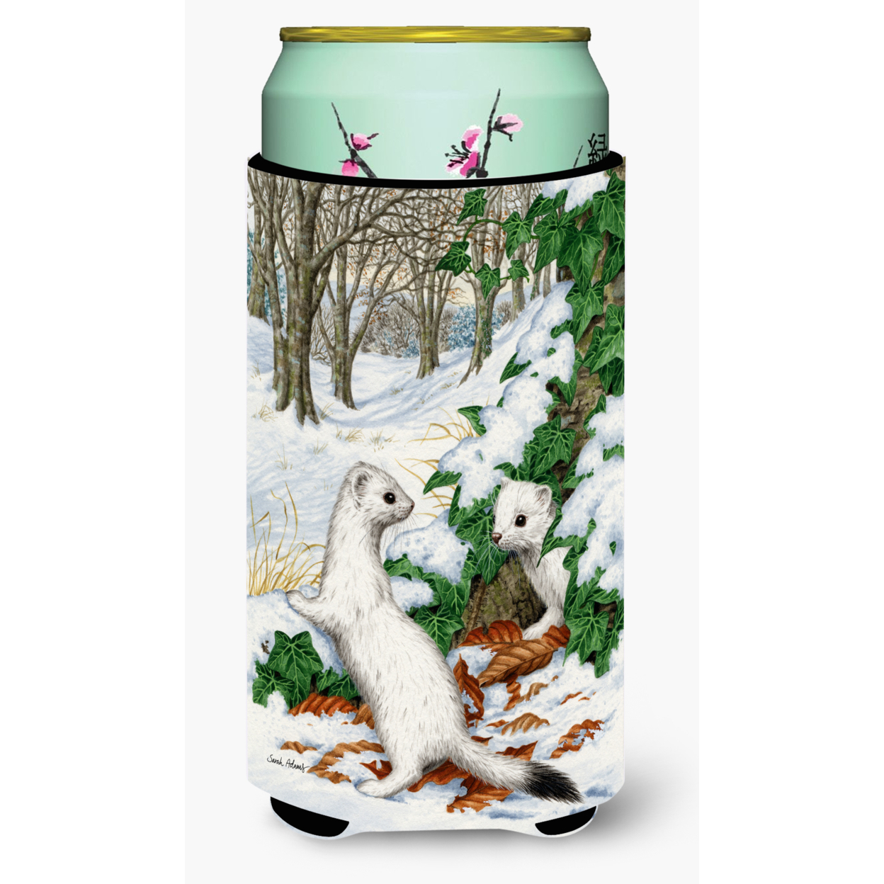 Pallina Natalizia In Ceramica Con Donnola - Caroline's Treasures, Decorazione Albero 7cm Personalizzabile