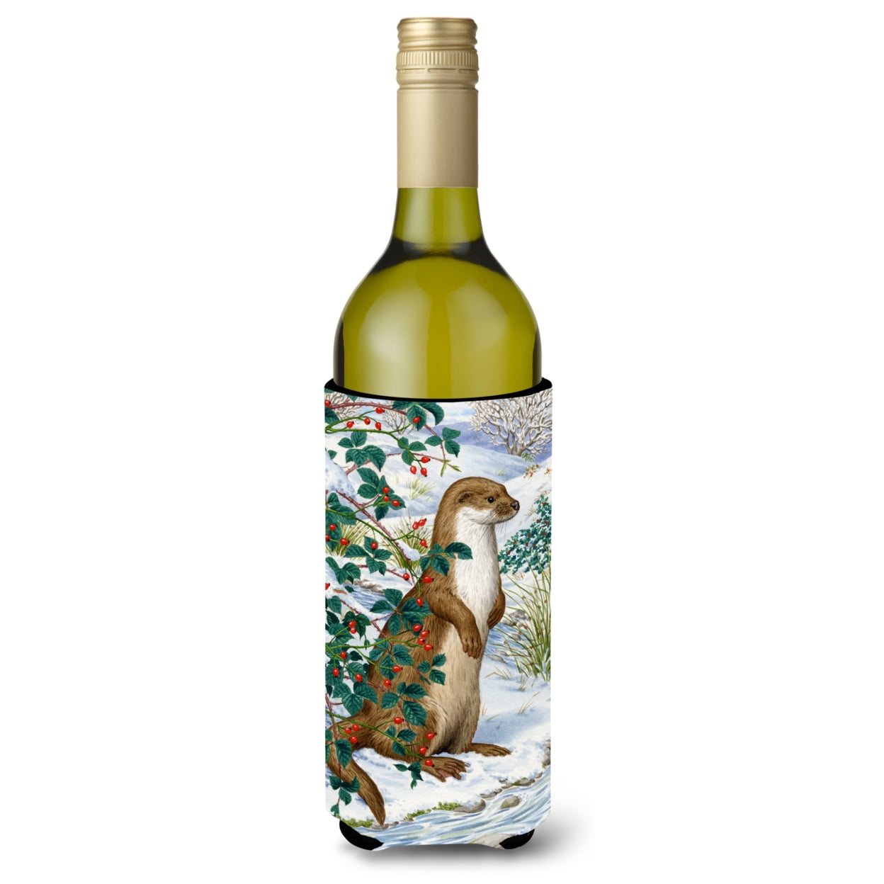 Carolines Treasures ASA2047LITERK Otter Wine Bottle Beverage Insulator