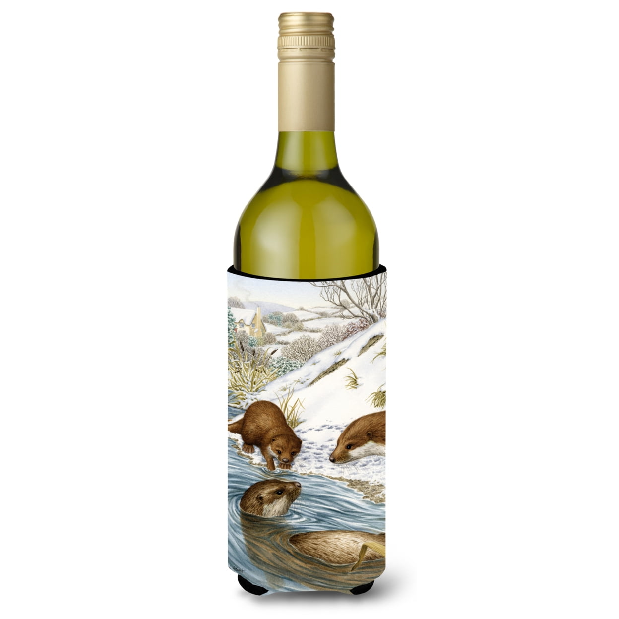 Carolines Treasures ASA2049LITERK Otter at Play Wine Bottle Beverage