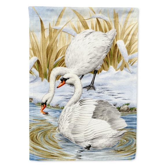 Carolines Treasures ASA2061GF White Swans Flag Garden Size Small multicolor