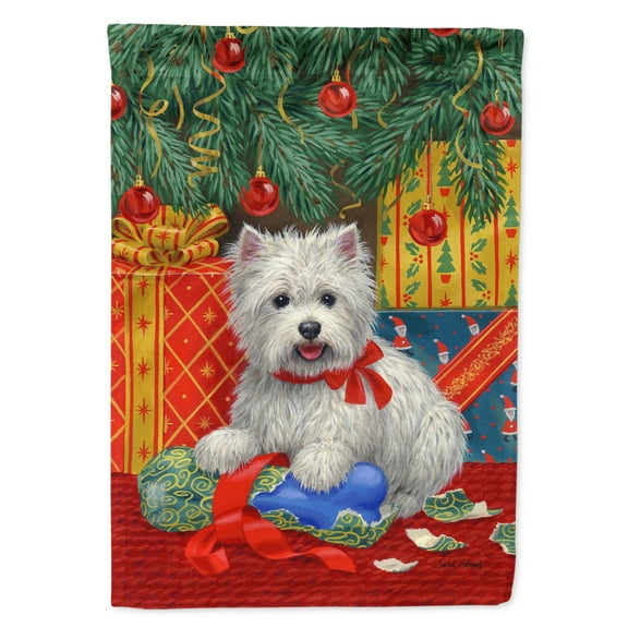 Carolines Treasures ASA2080GF Westie Christmas Packages Flag Garden Size Small multicolor