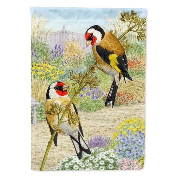 Carolines Treasures ASA2103GF European Goldfinches Flag Garden Size Small multicolor
