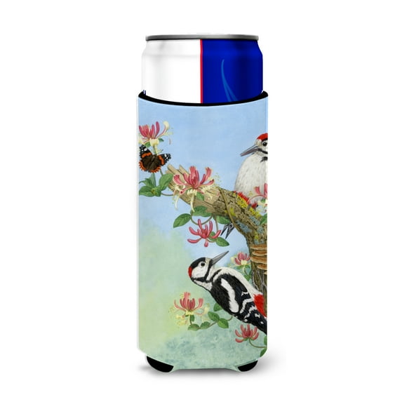 Carolines Treasures ASA2153MUK Woodpeckers Ultra Beverage Insulators for slim cans Slim Can multicolor