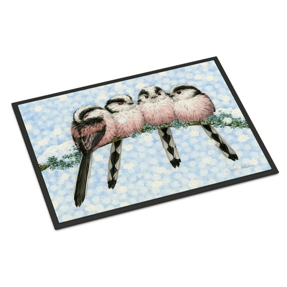 Carolines Treasures ASA2169MAT Roosting Long Tailed Tits Indoor or Outdoor Mat- 18 x 27