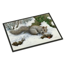 Carolines Treasures ASA2180MAT Grey Squirrel Door Mat Indoor Rug or Outdoor Welcome Mat 18x27 Doormat 27"L x 18"W
