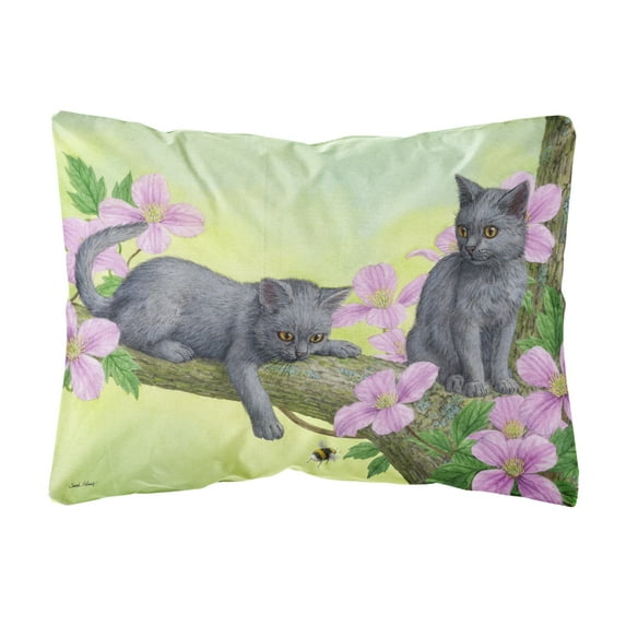 Carolines Treasures ASA2211PW1216 Chartruex Kittens Fabric Decorative Pillow 12H x16W multicolor