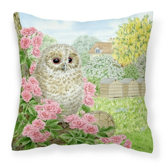 Carolines Treasures ASAD0697PW1818 Tawny Owlet by Sarah Adams Canvas Decorative Pillow 18H x18W multicolor