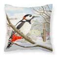 thumbnail image 1 of Carolines Treasures ASAD0701PW1414 Spotted Woodpecker by Sarah Adams Canvas Decorative Pillow  14Hx14W multicolor, 1 of 4
