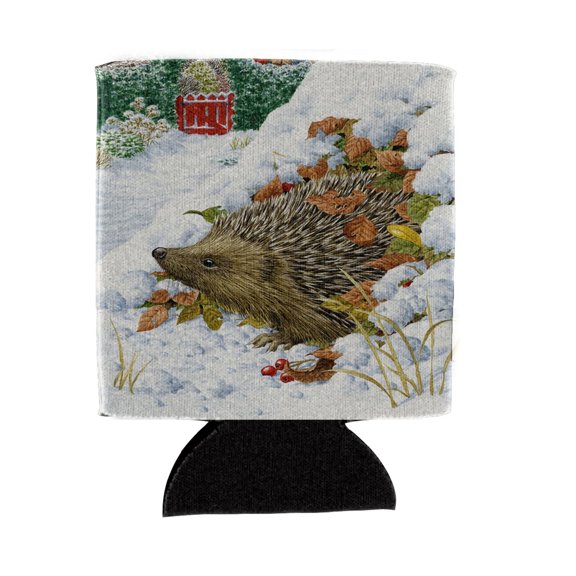 Carolines Treasures ASAD0780CC Hedgehog and Red Gate Cottage Can or Bottle Hugger Can Hugger multicolor