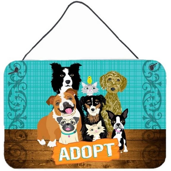 Carolines Treasures Adopt Pets Adoption Wall or Door Hanging Prints - 8 x 0.02 x 12 in.