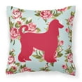thumbnail image 1 of Afghan Hound Shabby Chic Blue Roses Canvas Fabric Decorative Pillow BB1066, 1 of 2