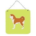 thumbnail image 1 of Carolines Treasures BB3872DS66 Akita Checkerboard Green Wall or Door Hanging Prints, 1 of 1