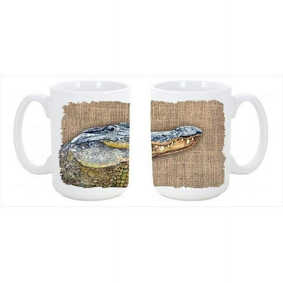 Carolines Treasures Alligator Dishwasher Safe Microwavable Ceramic Coffee Mug - 15 oz.