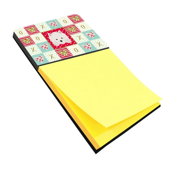 Carolines Treasures American Eskimo Love Sticky Note Holder Red Large multicolor