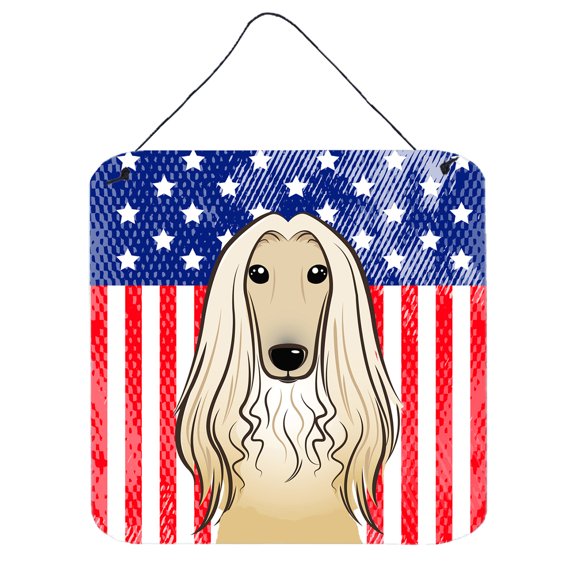 Carolines Treasures BB2174DS66 American Flag & Afghan Hound Wall or Door Hanging Prints
