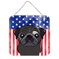 thumbnail image 1 of Carolines Treasures BB2193DS66 American Flag & Black Pug Wall or Door Hanging Prints, 1 of 1